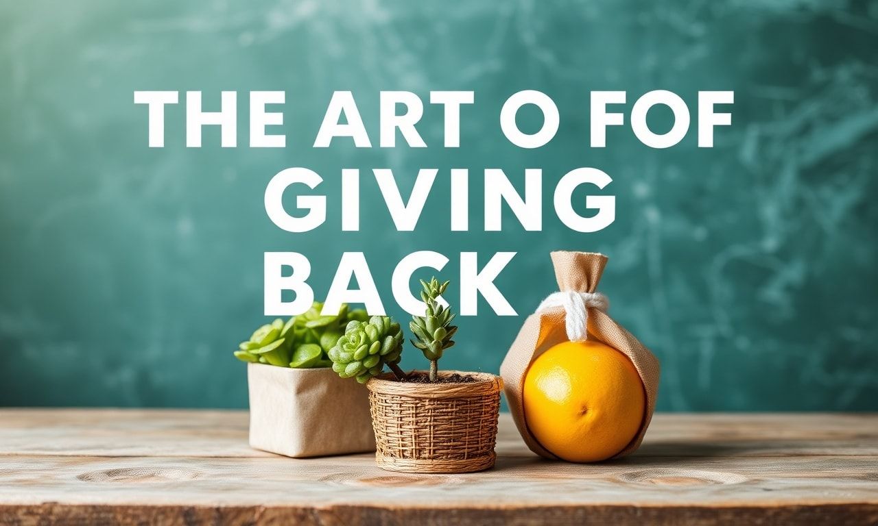 The Art of Giving Back: Incorporating Charity into Your Lifestyle