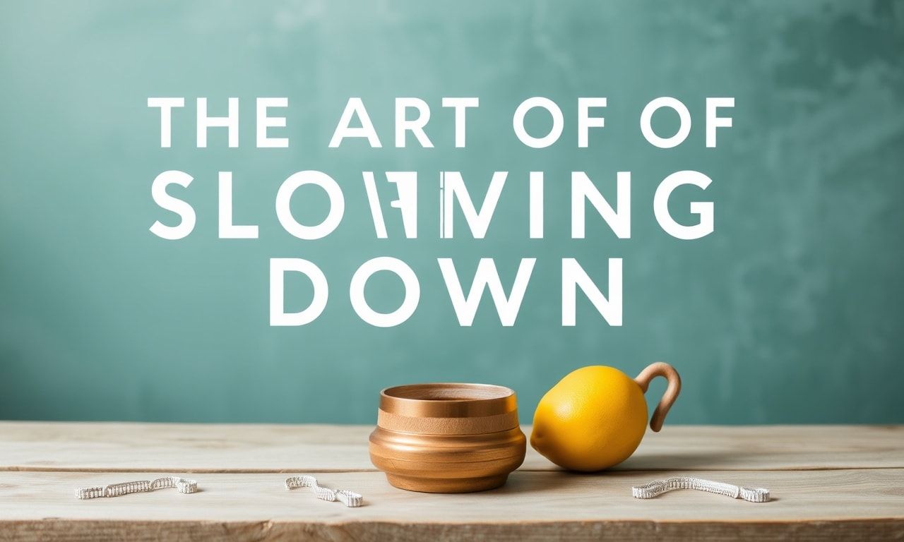 The Art of Slowing Down: Why We Need to Reclaim Our Time